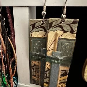Artisan lightweight paper glaze earrings